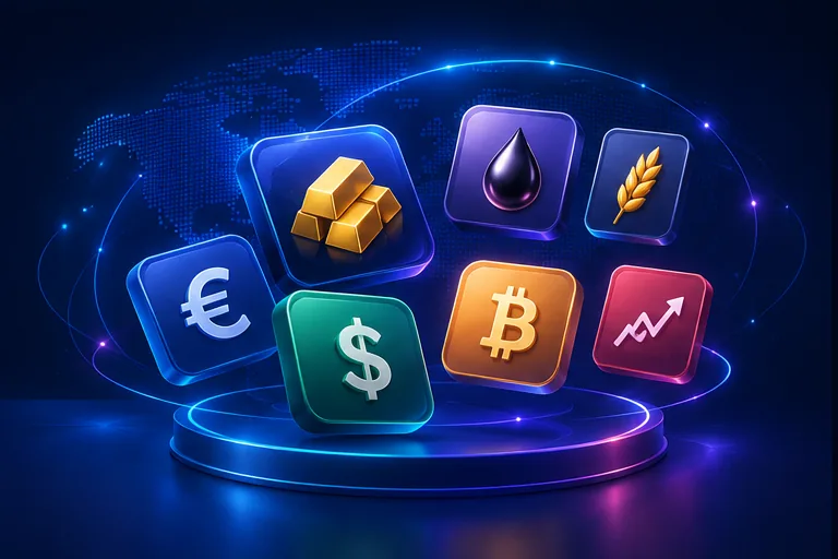 Currency and market asset illustration